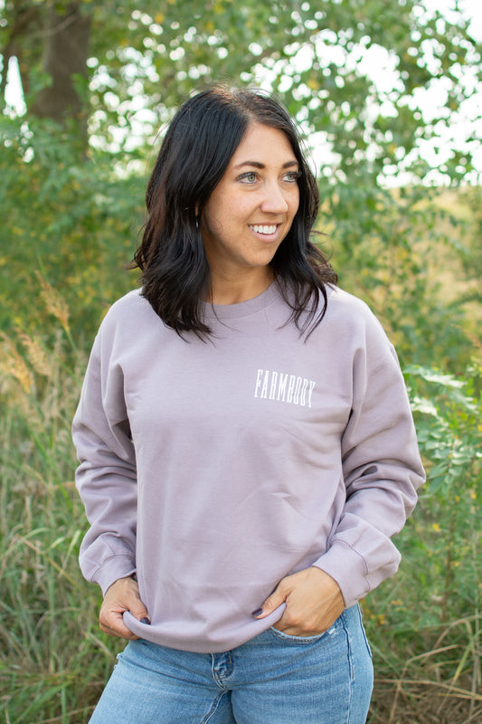 'Farmbody' Mauve Crewneck