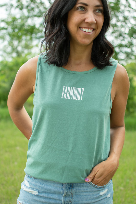 Farmbody' Washed Green Tank Top