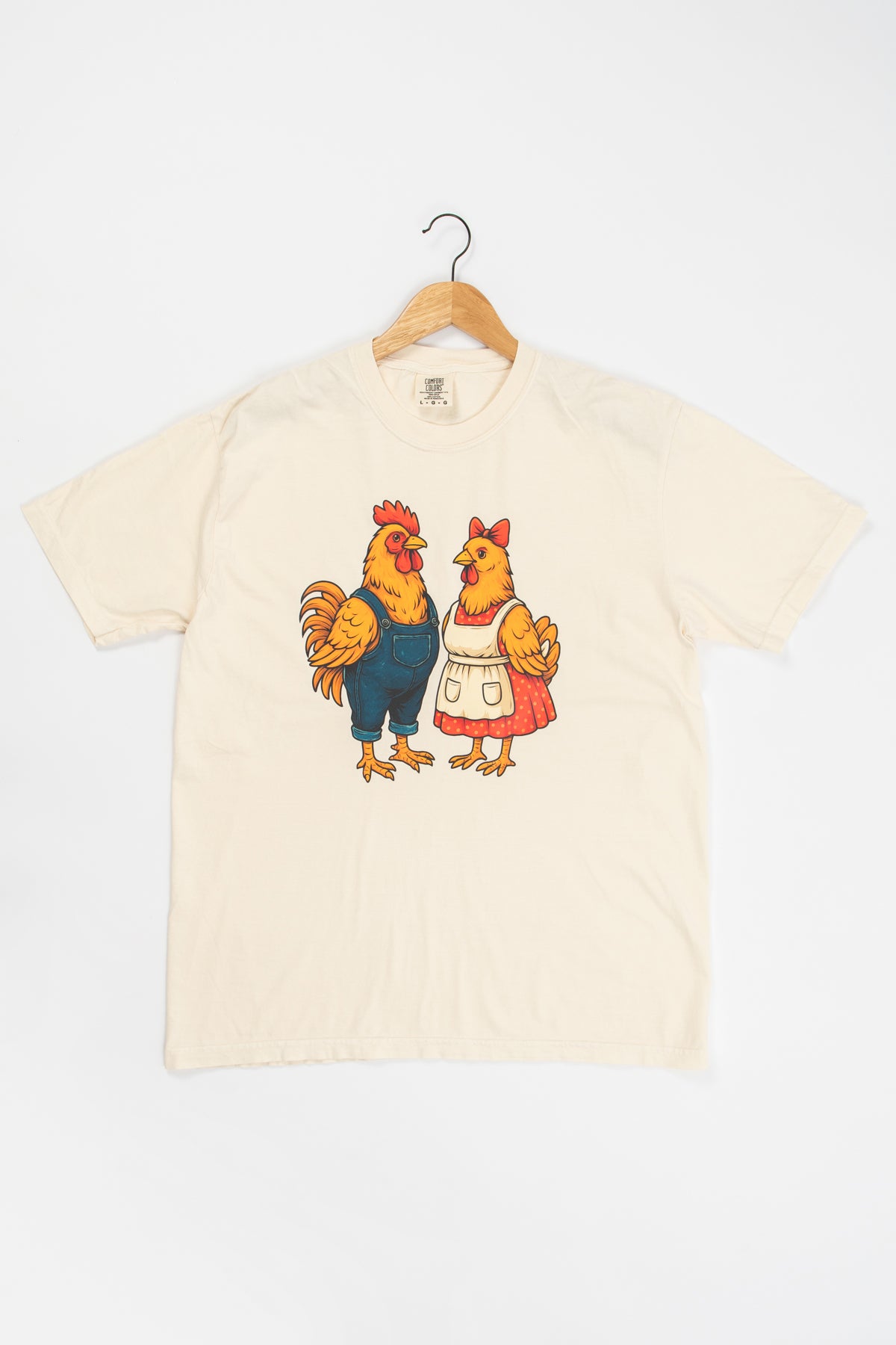 Farmer Chicken & Mrs. Chicken Ivory Tee