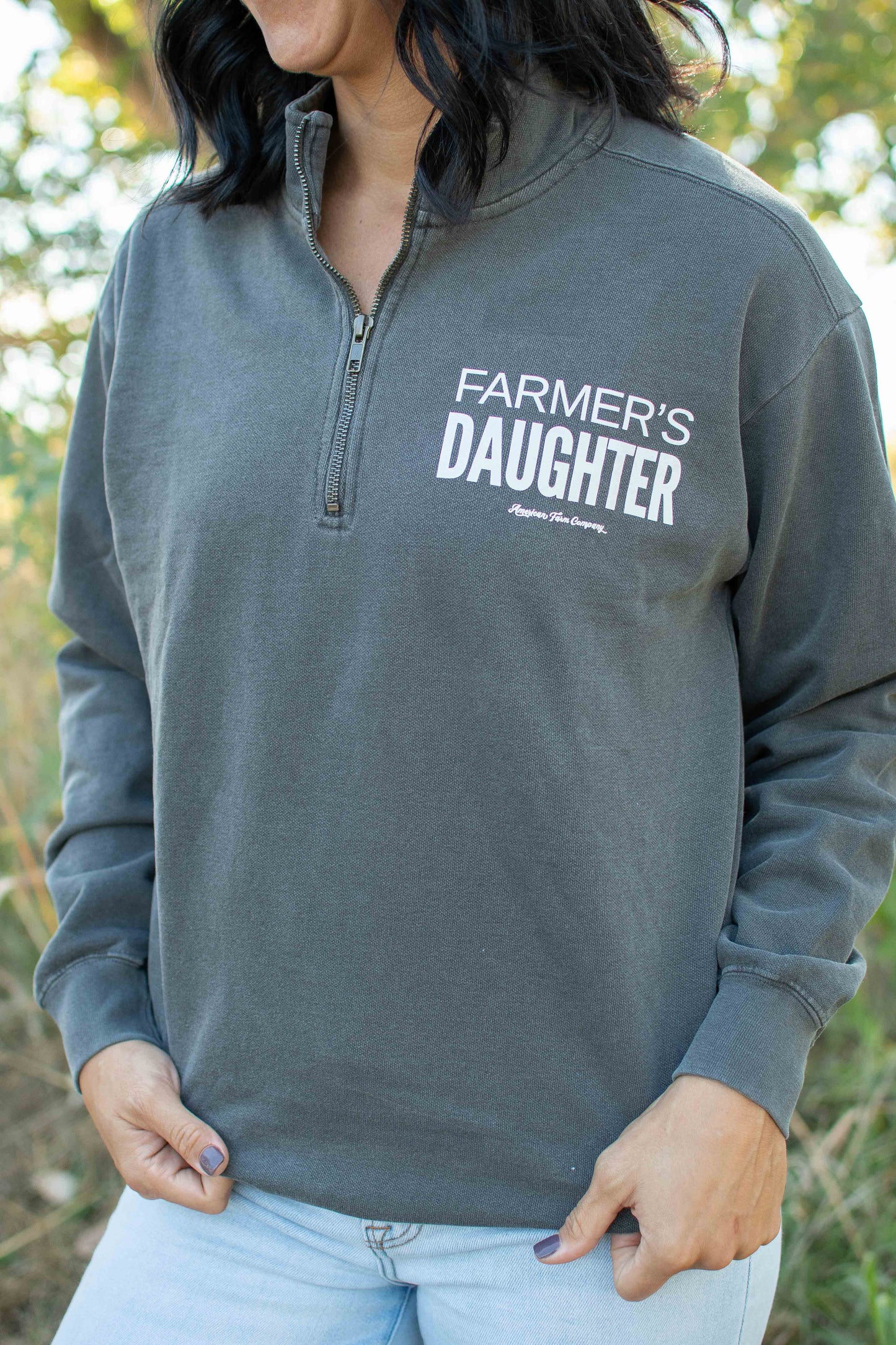 'Farmer's Daughter' Charcoal 1/4 Zip