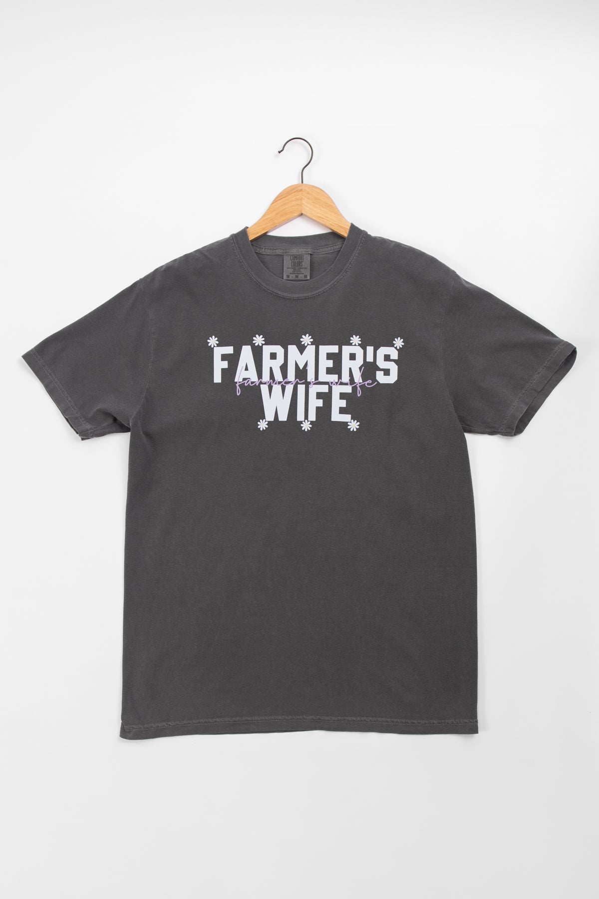 'Farmer's Wife' Daisy Charcoal Tee