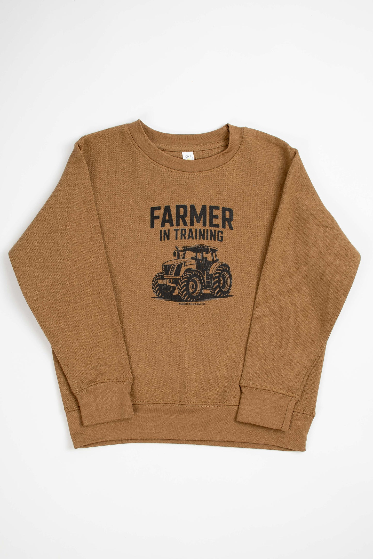 'Farmer in Training’ Toddler/Youth Brown Crewneck