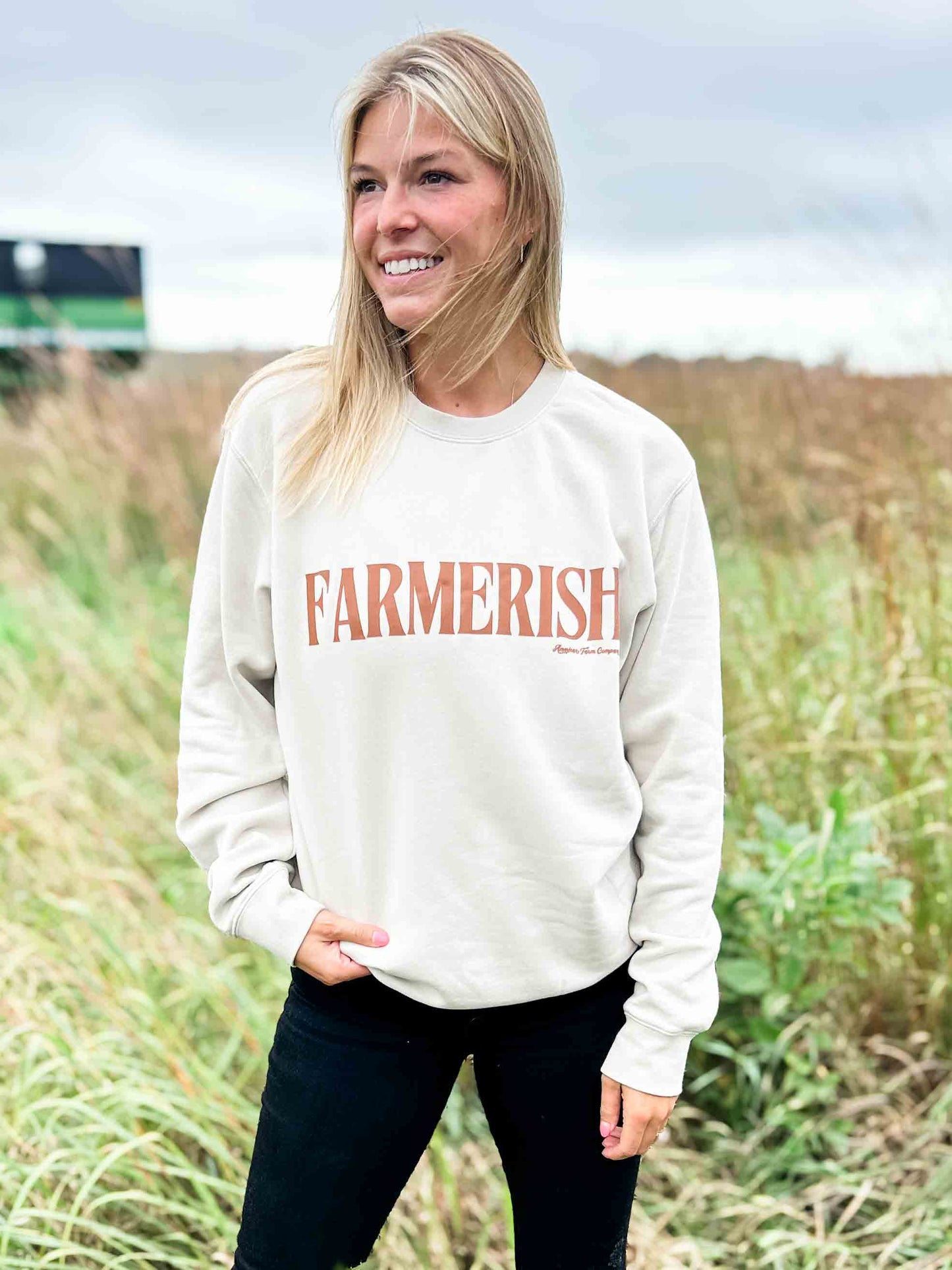 ‘Farmerish’ Cream Crewneck