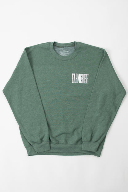 'Farmerish' Green Crewneck