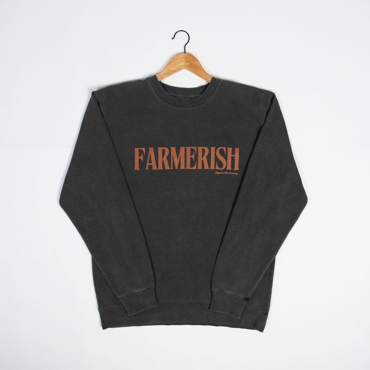 Farmerish Washed Black Crewneck - American Farm Company