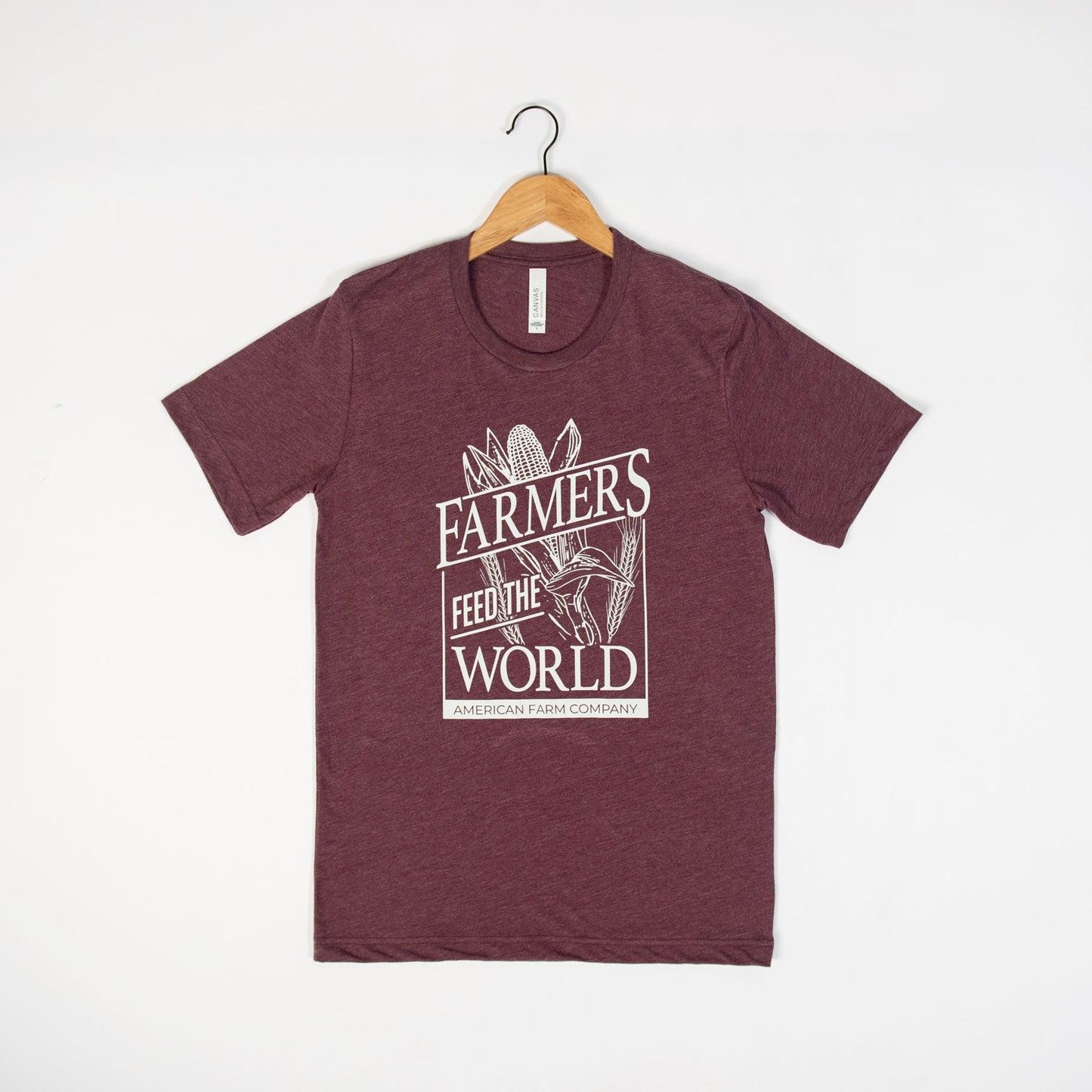 Farmers Feed the World Maroon Tee - American Farm Company