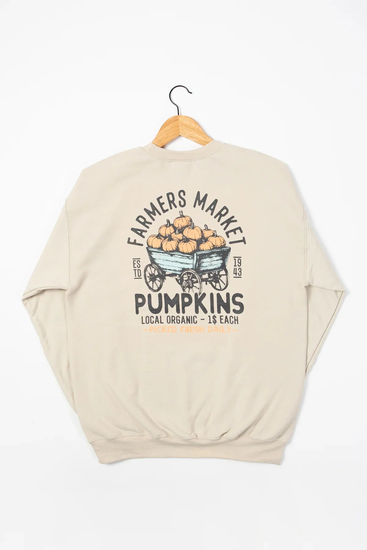 Farmers Market Pumpkins Adult Crewneck