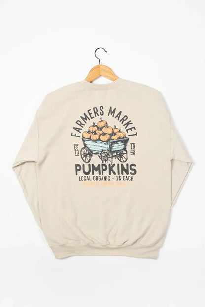 Farmers Market Pumpkins Adult Crewneck