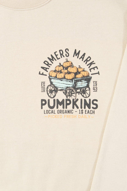 Farmers Market Pumpkins Adult Crewneck