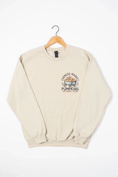 Farmers Market Pumpkins Adult Crewneck