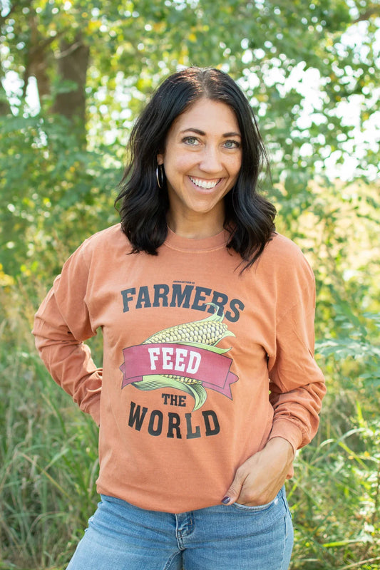 ‘Farmers Feed The World’ Graphic Long Sleeve