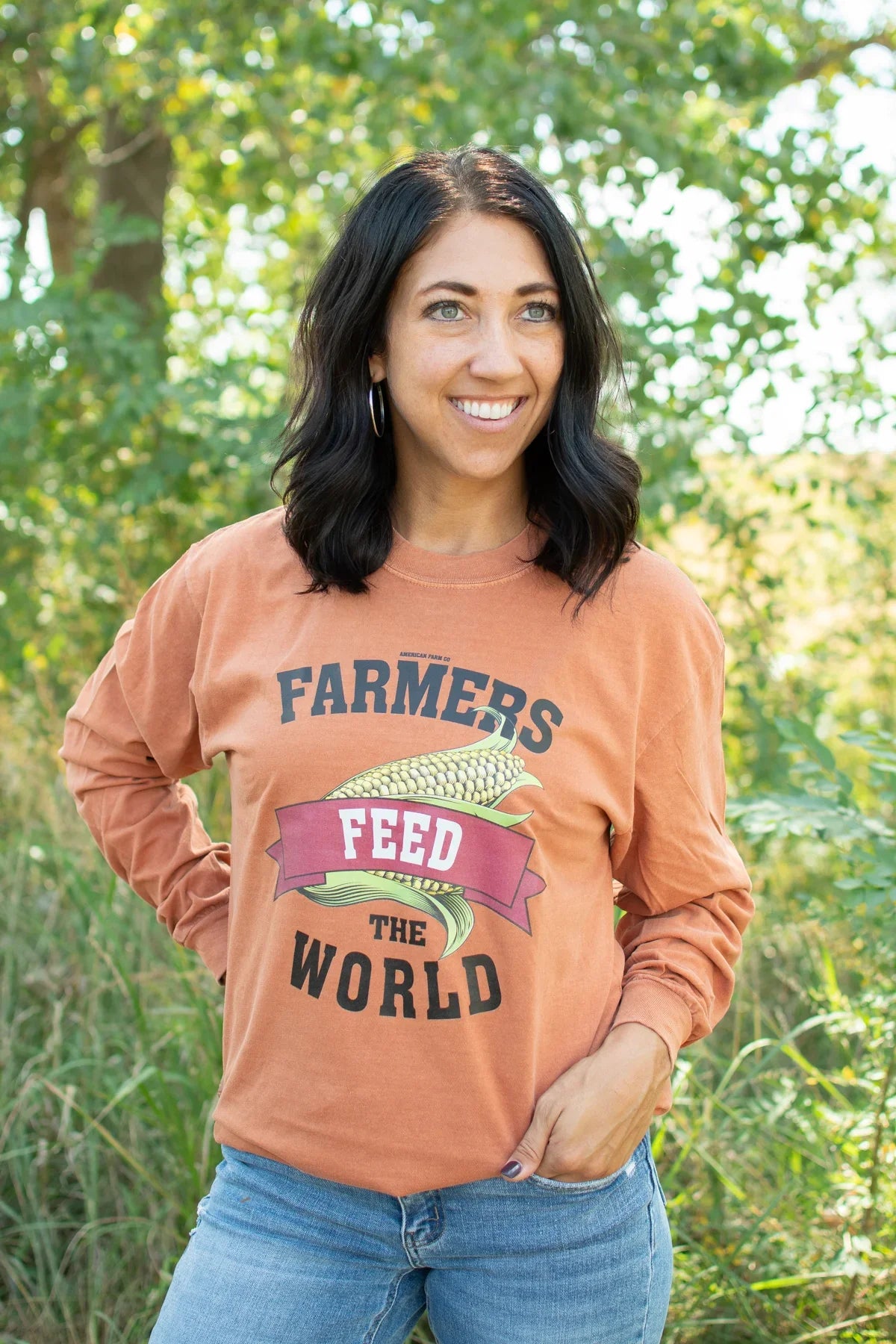 ‘Farmers Feed The World’ Graphic Long Sleeve