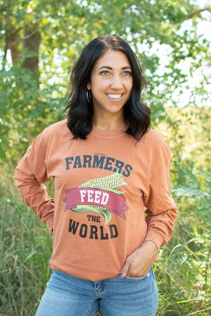 ‘Farmers Feed The World’ Graphic Long Sleeve