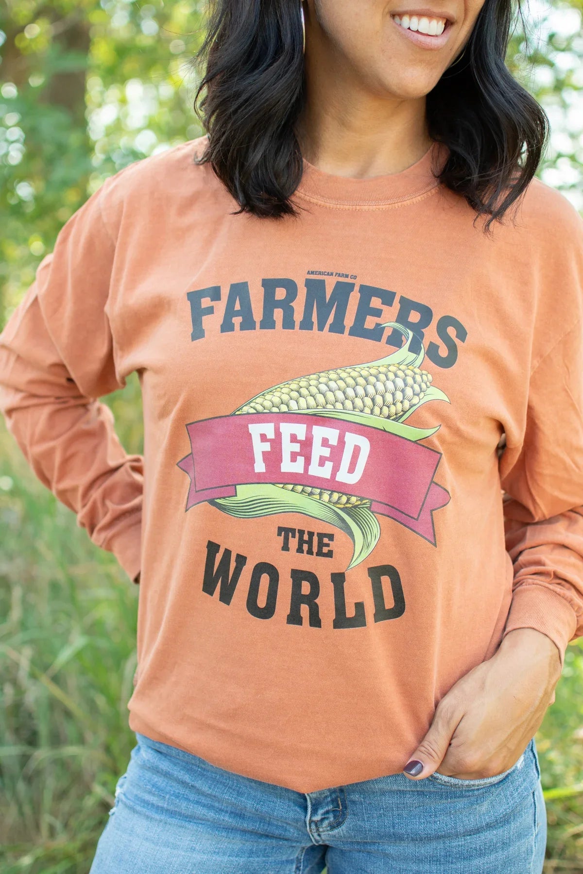 ‘Farmers Feed The World’ Graphic Long Sleeve