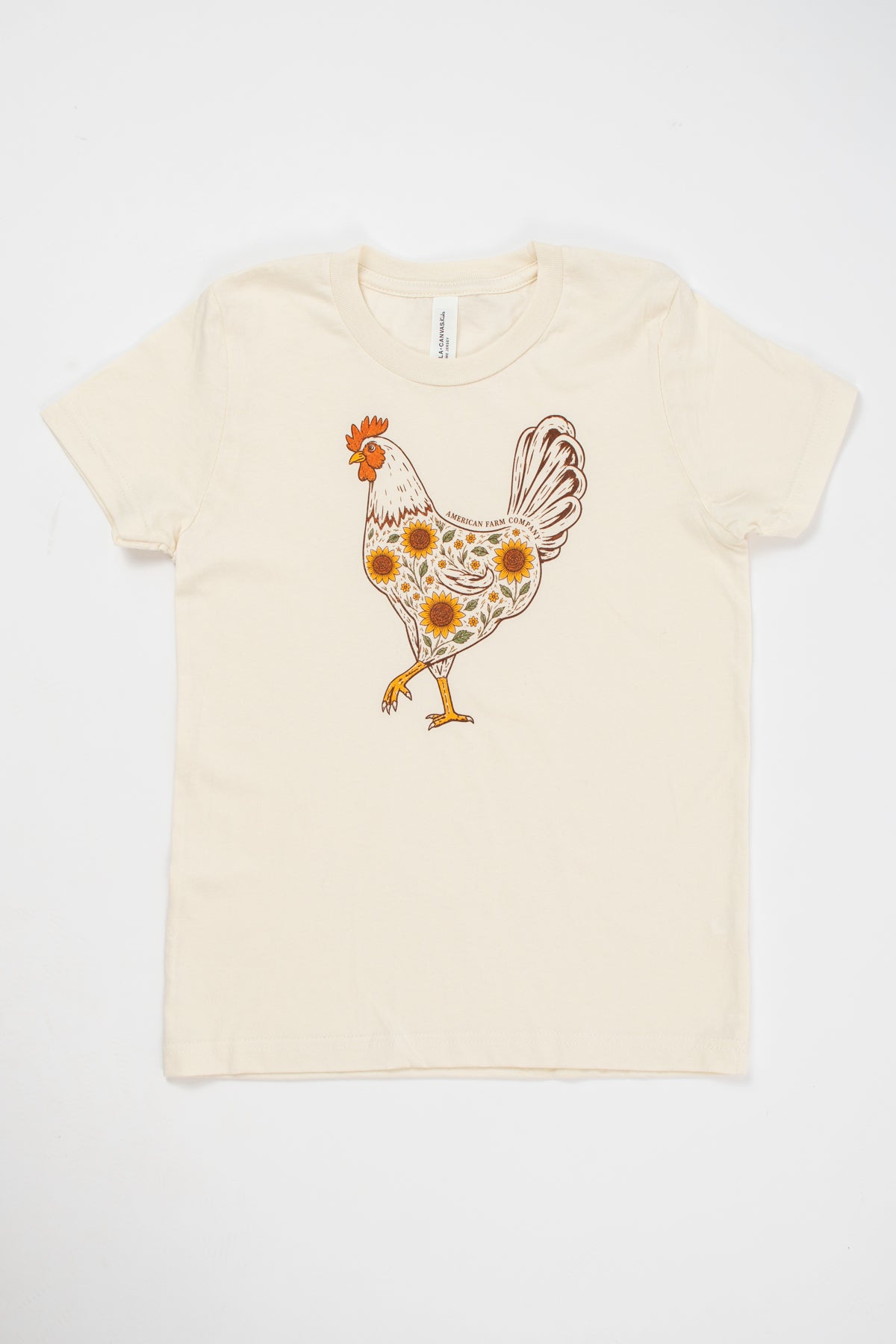 Farmhouse Sunflower Rooster Toddler/Youth T-Shirt