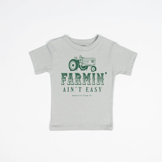 Farmin’ Ain’t Easy Green Toddler/Youth Tees - American Farm Company