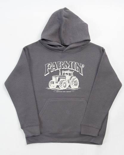 'Farmin' Tractor Toddler/Youth Hoodie