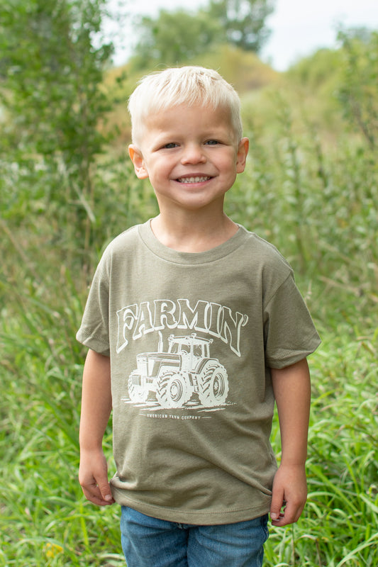 'Farmin' Tractor Toddler/Youth T-Shirt