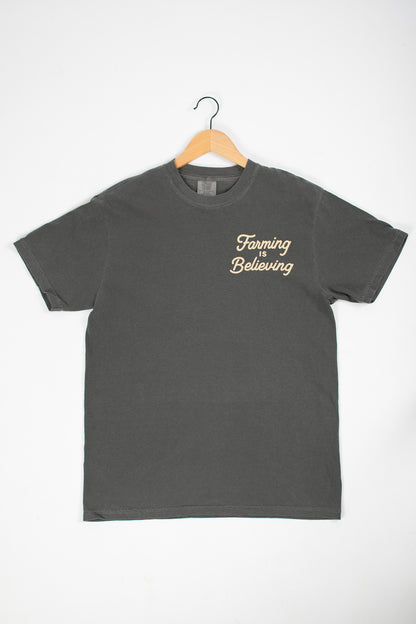 'Farming Is Believing' Charcoal Tee