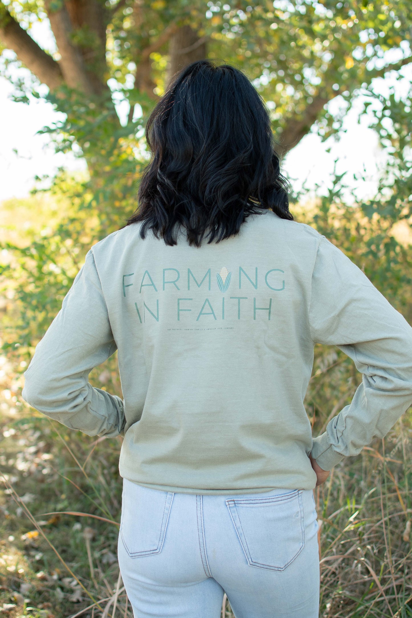 'Farming in Faith' 2 Sided Long Sleeve