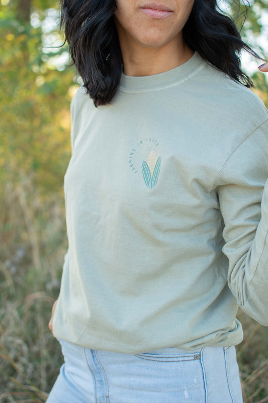 'Farming in Faith' 2 Sided Long Sleeve
