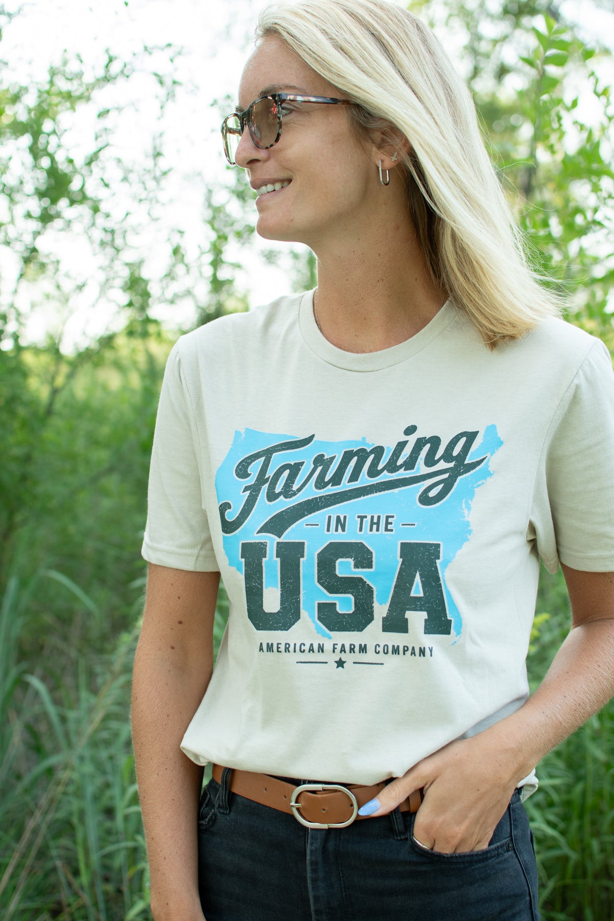 'Farming in the USA' Adult T-Shirt