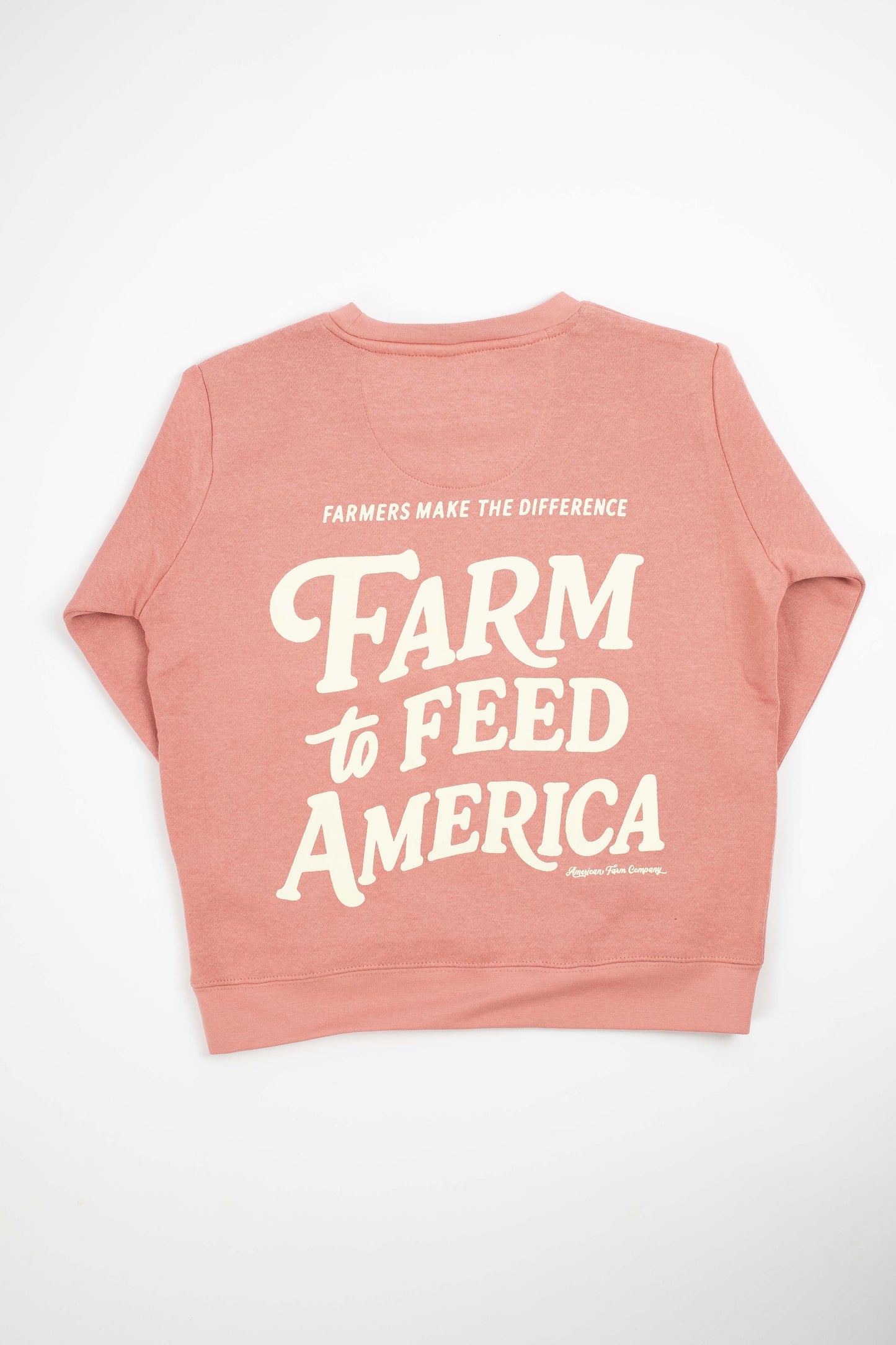 'Farm to Feed America’ Pink Youth Crewneck