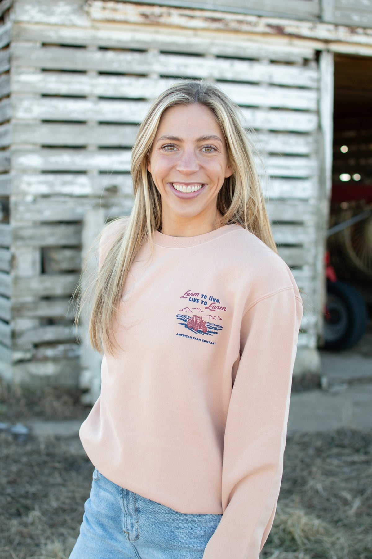 'Farm to Live, Live to Farm' Crewneck