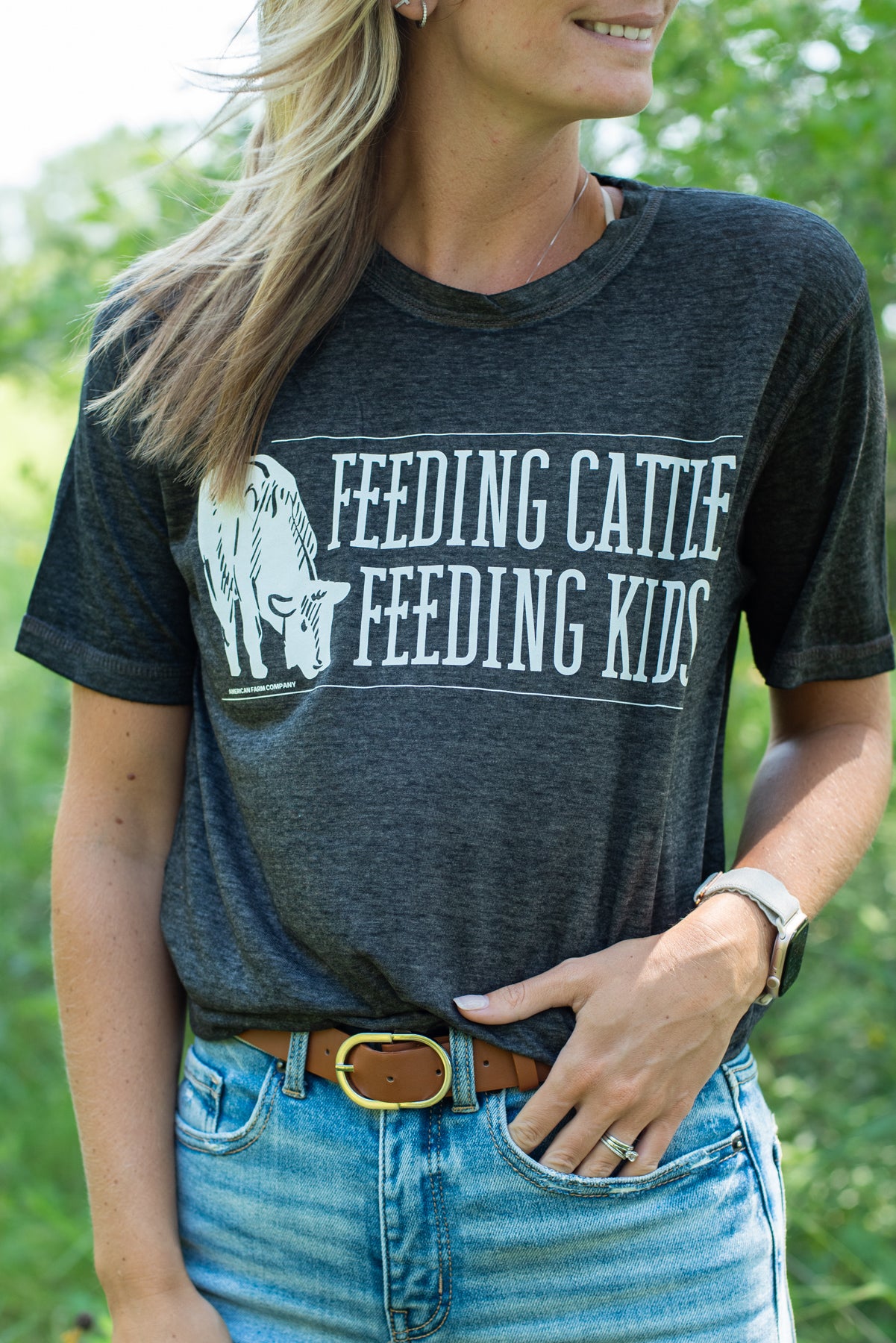 'Feeding Cattle, Feeding Kids' Tee