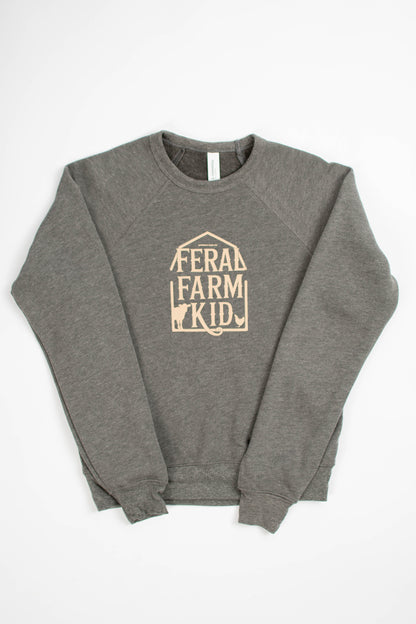 'Feral Farm Kid' Toddler/Youth Crewneck