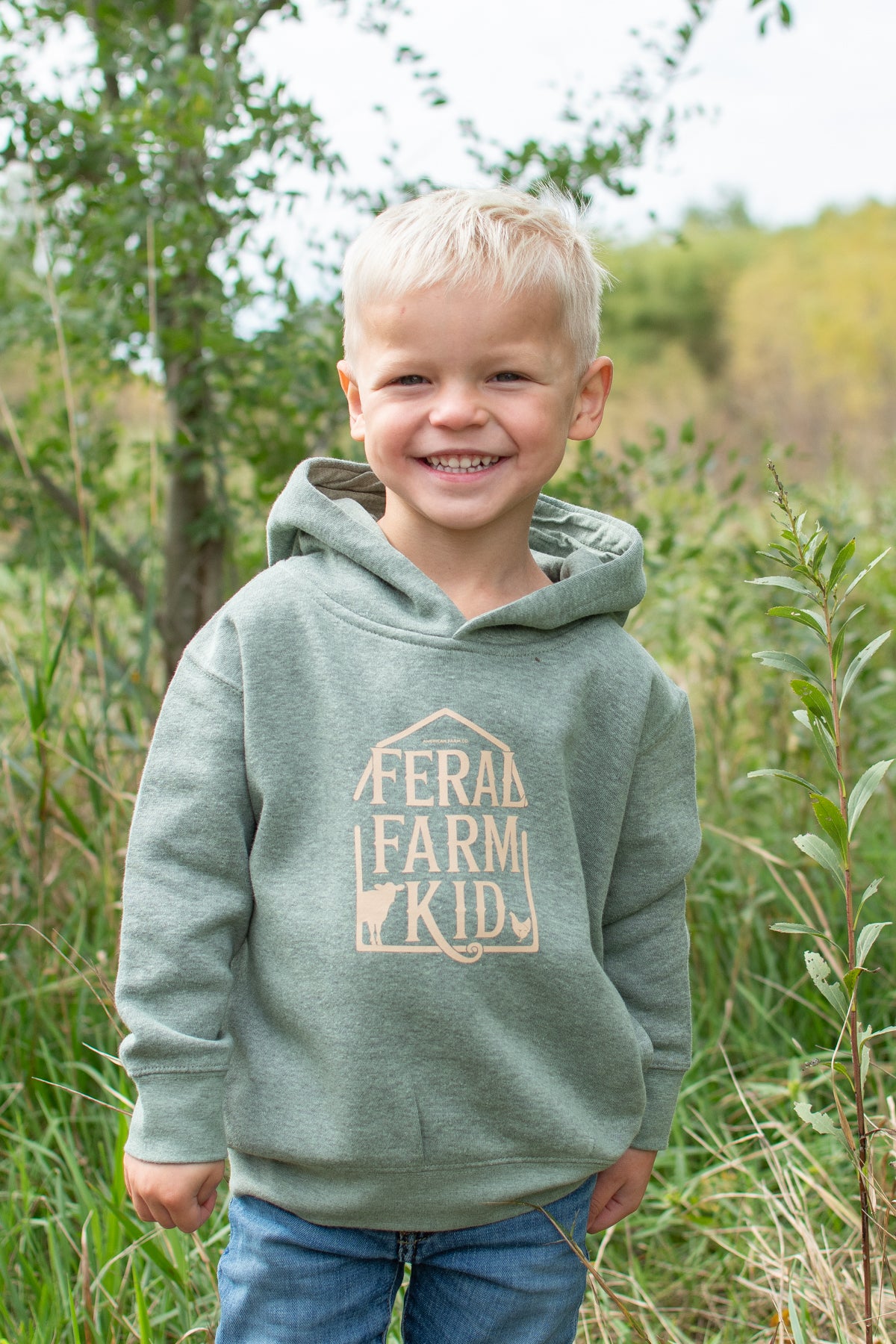 'Feral Farm Kid' Toddler/Youth Hoodie