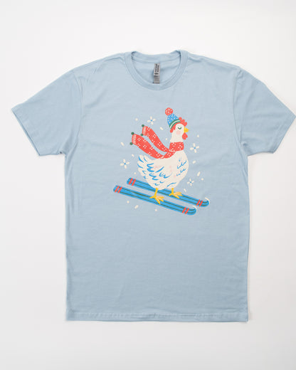 Festive Christmas Chicken Adult T-Shirt