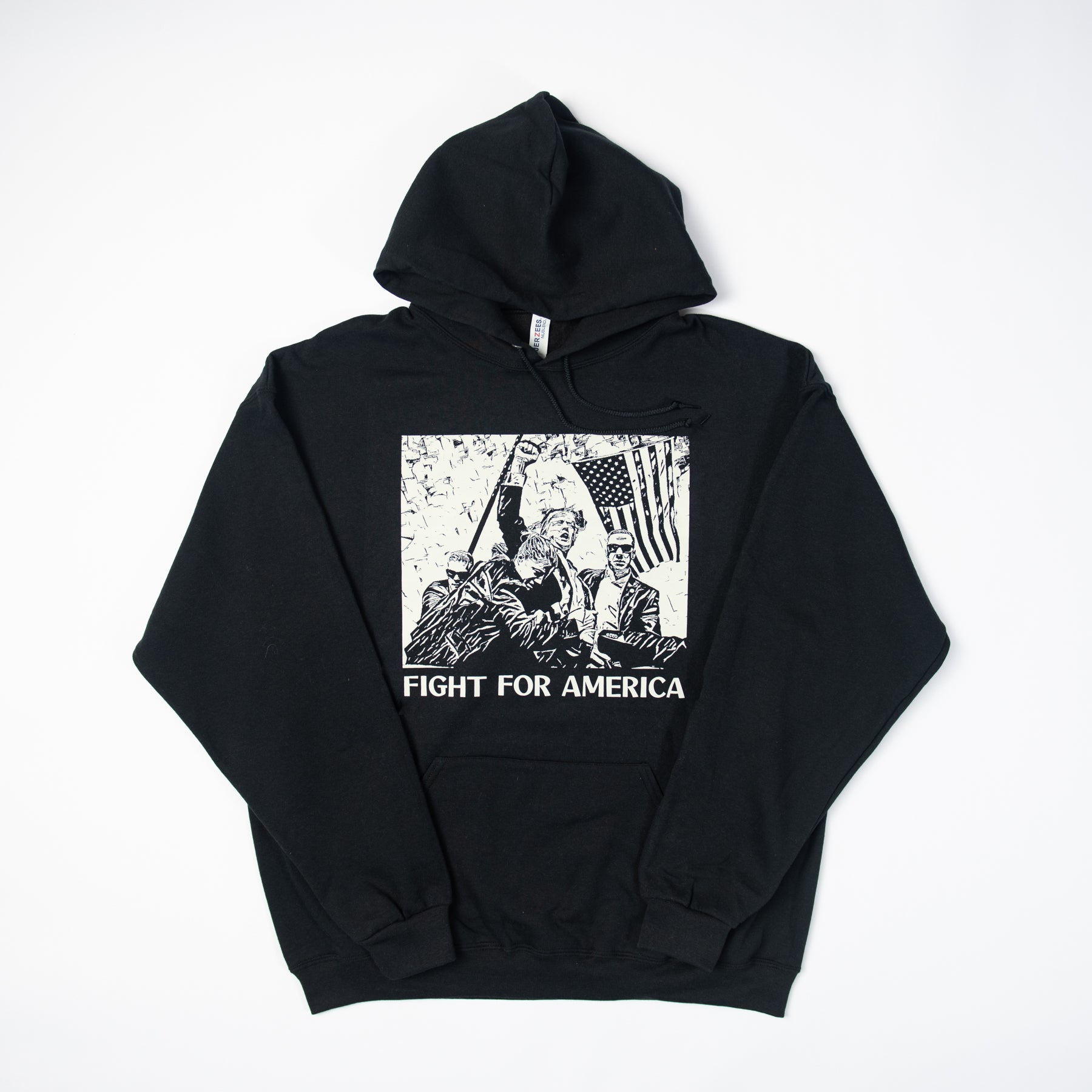 Fight For America Black Hoodie - Trump ‘24 - American Farm Company