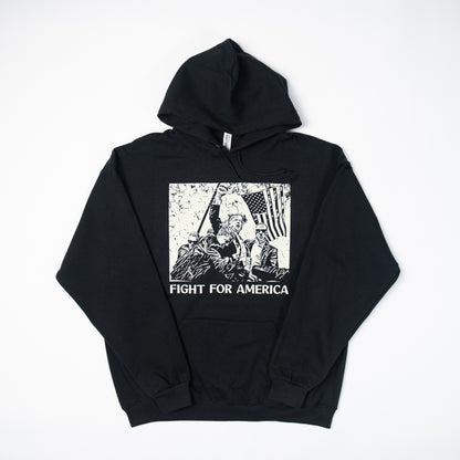 Fight For America Black Hoodie - Trump ‘24 - American Farm Company
