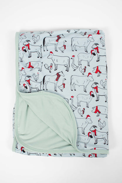 Filthy Animals Christmas Kids Bamboo Blanket