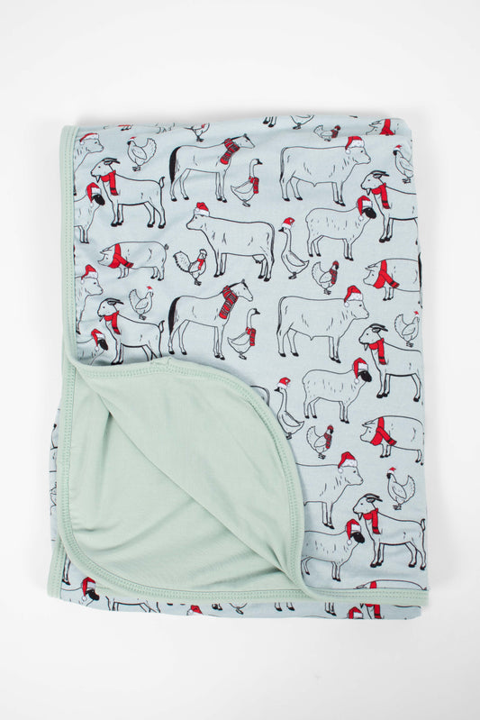 Filthy Animals Christmas Kids Bamboo Blanket