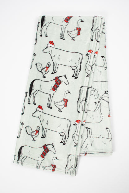 Filthy Animals Christmas Plush Blanket