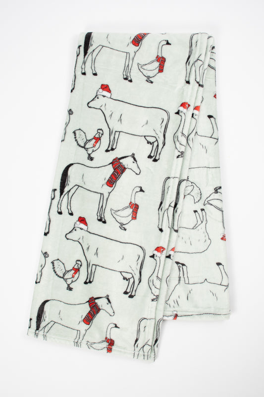 Filthy Animals Christmas Plush Blanket
