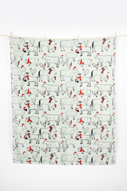 Filthy Animals Christmas Plush Blanket