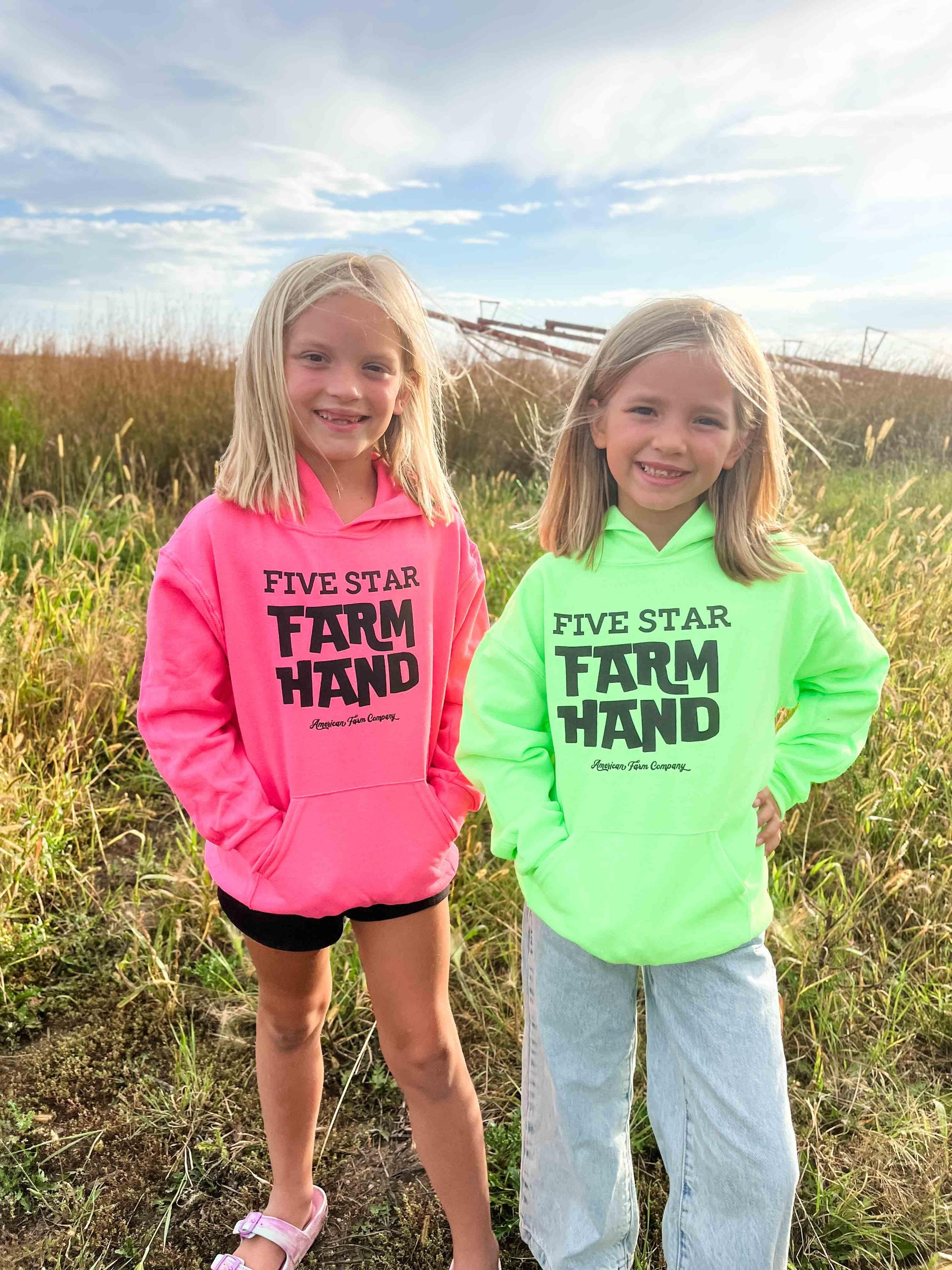 Five Star Farm Hand Neon Youth Hoodies - American Farm Company