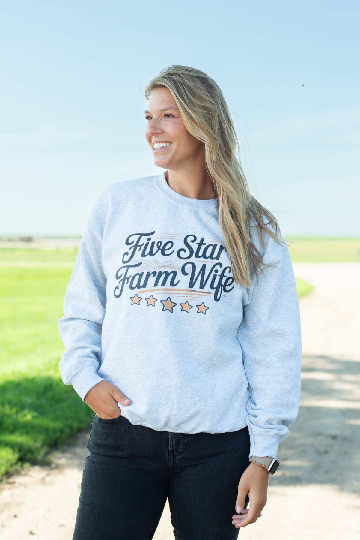 'Five Star Farm Wife' Crewneck