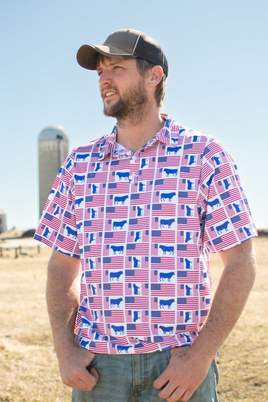 Flags & Steers Performance Polo
