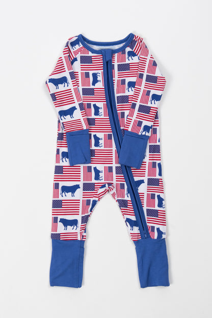 Flags & Steers Baby Bamboo Zippy