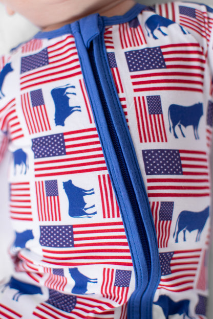 Flags & Steers Baby Bamboo Zippy