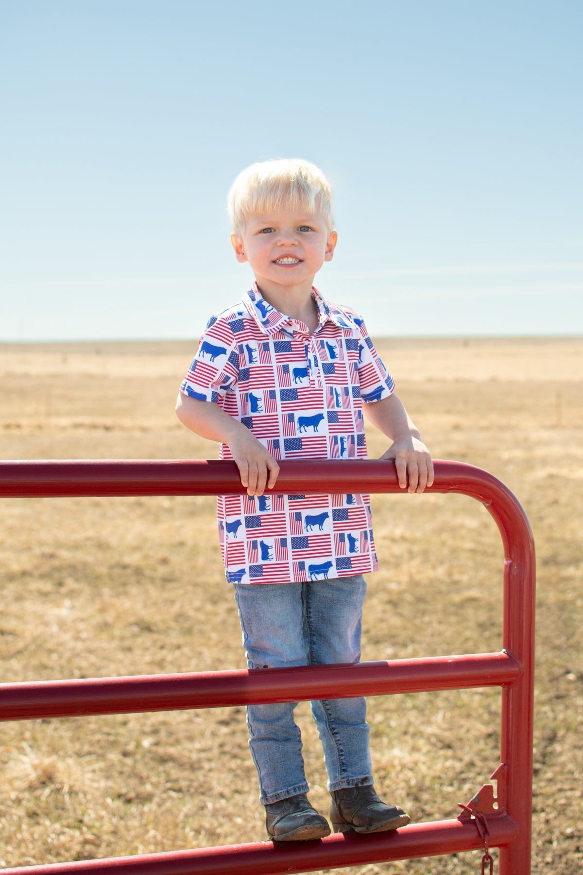 Flags & Steers Baby/Youth Performance Polo