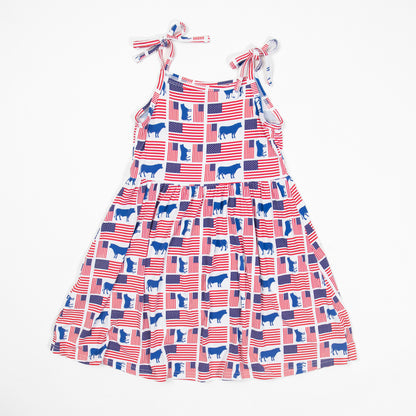 Flags & Steers Toddler/Youth Bamboo Dress