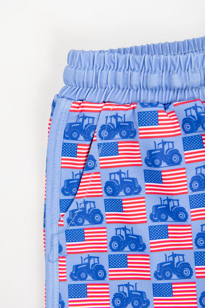 Flags & Tractors Baby Swim Trunk