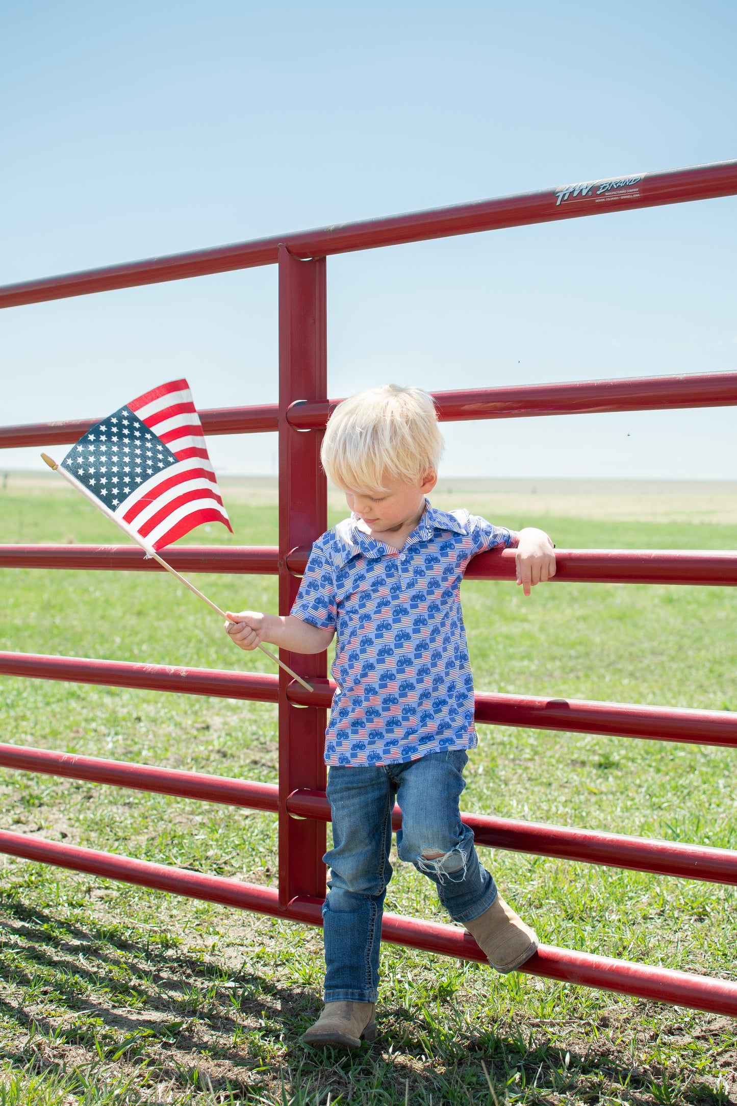 Flags & Tractors Baby/Youth Performance Polo