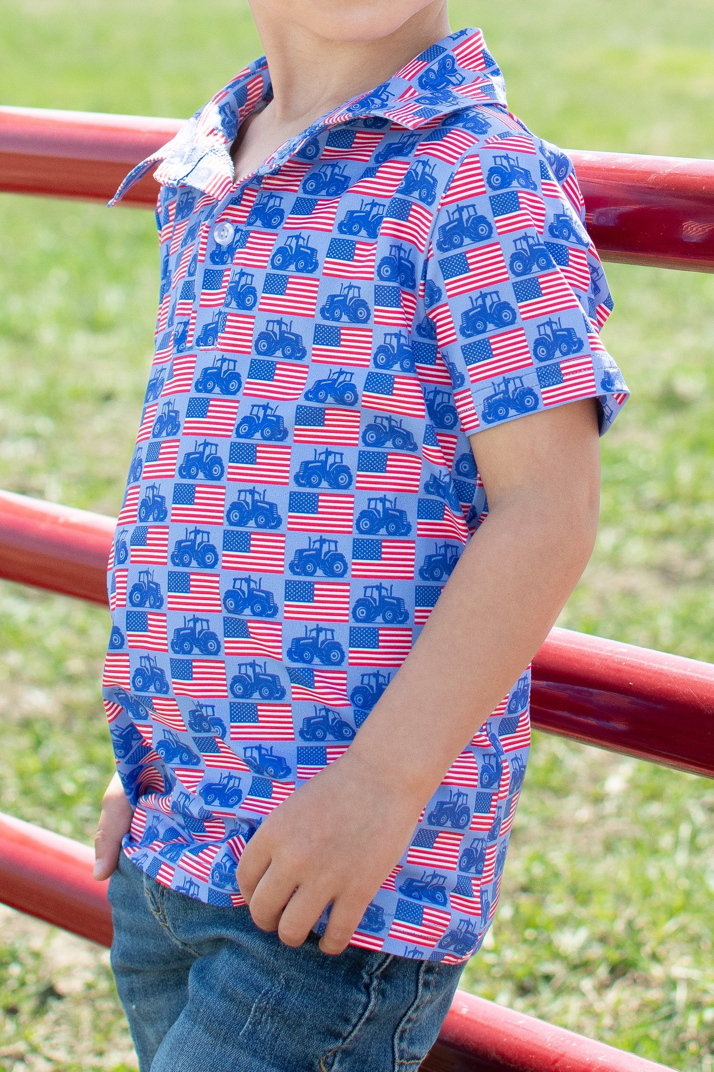 Flags & Tractors Baby/Youth Performance Polo