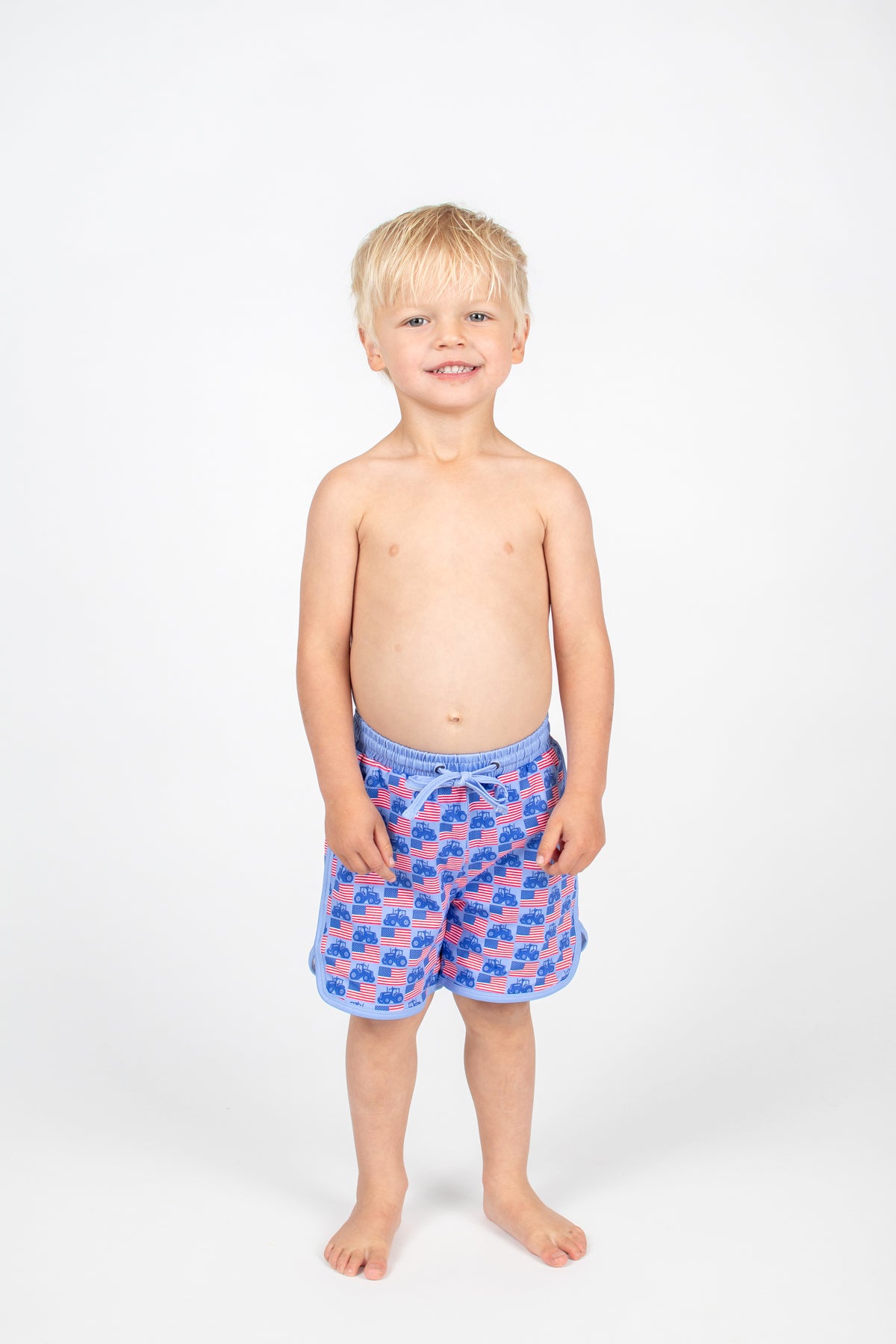Flags & Tractors Toddler/Youth Swim Trunk